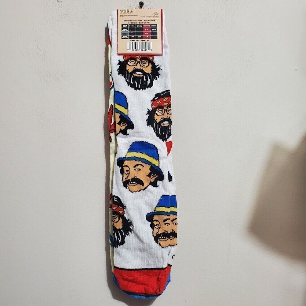 Cheech & Chong 2 Pairs Of Socks Sz Medium NEW